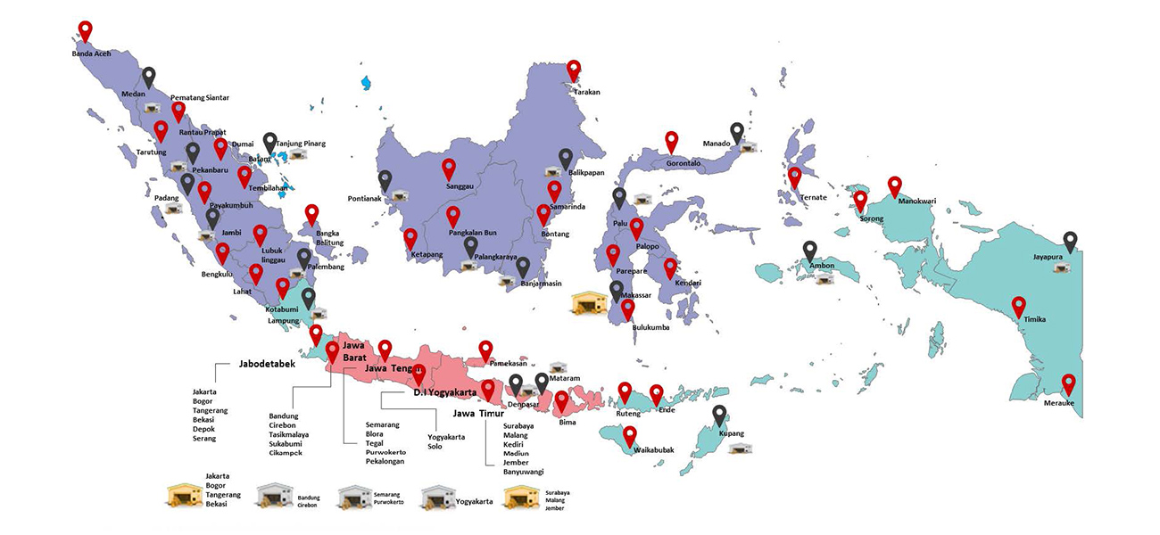 Maintenance Service Locations in Indonesia